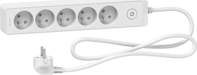 Mbrojtës nga mbitensioni Schneider Electric Odace, 5 priza, 3 m, e bardhë