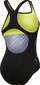 Rrobë banje njëpjesëshe Speedo Medalist Pool, Endurance+, me print shumëngjyrësh, e zezë