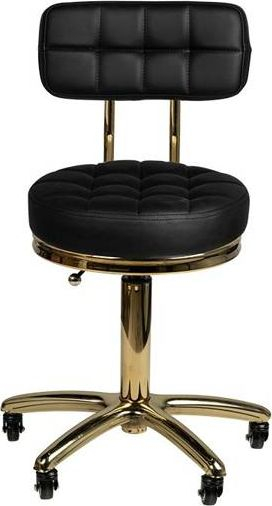 Karrige kozmetike Activeshop GOLD AM-961, rregullim lartësie, me rrota, e zezë