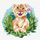 Set pikturimi me numra Ideyka Cute Lion Cub, kanavacë 30 x 30 cm, shumëngjyrësh