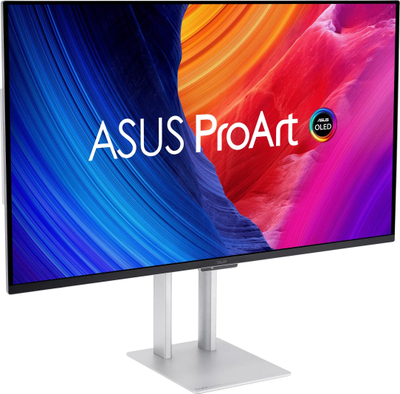 Професионален монитор ASUS ProArt OLED PA32UCDM, 31.5\", 4K UHD, сребрен