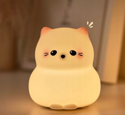 Llambë nate LED silikoni për kalamaj Kitten, 1W, e bardhë