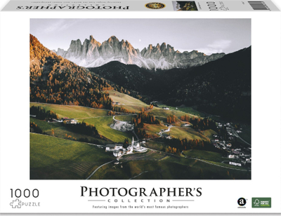 Puzzle Ambassador Val di Funes Dolomites, 1000 copa, shumëngjyrësh
