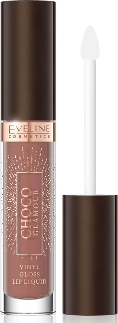 Ruzh buzësh Eveline Cosmetics Chocolate Glamour 01 Ruby Chocolate, hidratues, me shkëlqim, 4.5ml