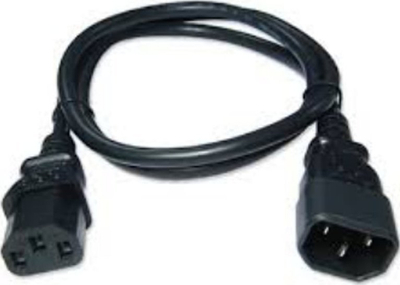 Kabull i rrymës Zebra CS-CAB-IEC-L, 1 m, C13 C14, i zi