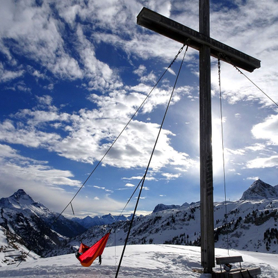 Varëse kampingu Adventure Ultra Light, 275 x 140 cm, 150 kg, e kuqe portokalli