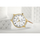 Orë dore për kalamaj Paul Lorens PL12491A2-3C2-2, quartz, rrip lëkure, e bardhë
