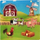 Puzzle druri Artyk Wooden Peg Farm, lojë me dru për kalamajt, 6 pjesë, shumëngjyrësh