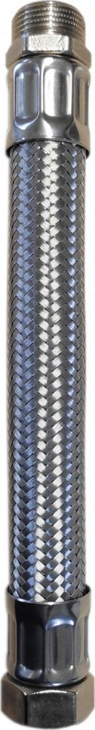 Gyp uji fleksibël HYDROFLEX DN25, 80cm, lidhje 1\"x1\", ngjyrë argjendtë