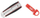 Thikë sigurie WEDO Safety Cutter Long Blade, teh 18 mm, plastike, e kuqe e zezë