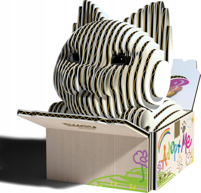 Puzzle 3D Safari Ltd Eugy Cat Mocha, komplet për ndërtim, për kalamaj