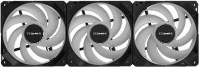 Ventilatorë PC Tcomas FA200, 120mm, set me 3 copë, ARGB, ngjyrë e zezë