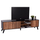 Komodinë TV HomeMarkt Kruden HM9447.11, 180x40x51cm, dru melamine, e zezë natyrale