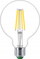 Llambë LED Philips Classic Globe, 4W 60W ekuivalente, E27, dritë e bardhë neutrale, transparente