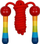 Јаже за скокање за деца Goki Rainbow, дрвени рачки, многуобоено