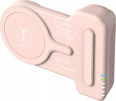 Dorezë baterie për telefon ShiftCam SnapGrip, magnetike, karikim wireless, rozë