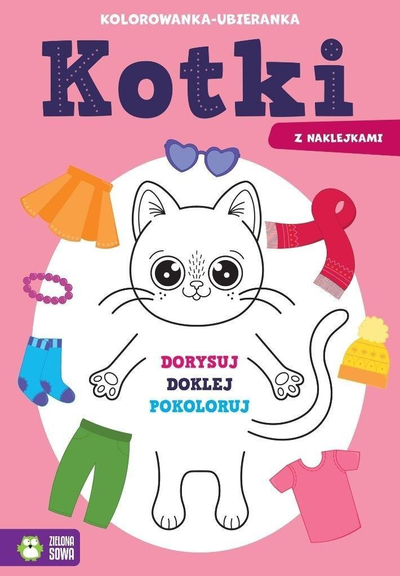 Libër ngjyrosës me ngjitëse Coloring Dressing Kittens, për fëmijë, shumëngjyrësh