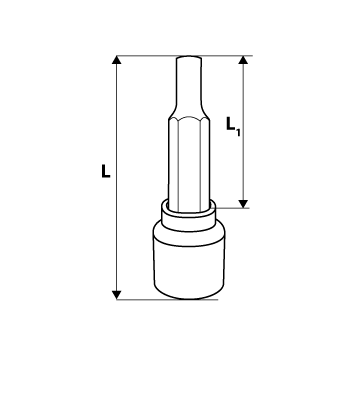 Çelës Torx Neo 08-761 T25, 1/2", 100mm, argjendtë
