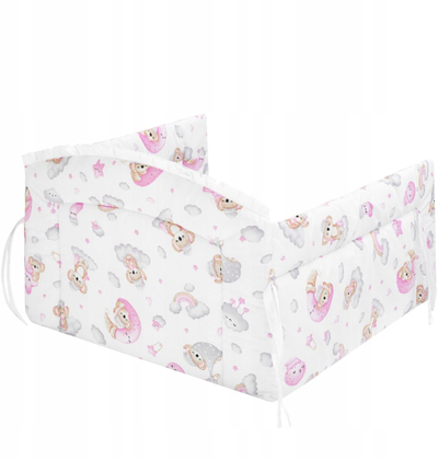 Mbrojtës për krevat fëmijësh Hobby Kids Slim, 170 x 38 cm, Sleeping Teddy Bear, shumëngjyrësh