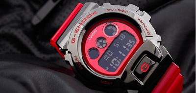Orë për meshkuj Casio G-Shock, e kuqe