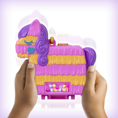 Set lojrash Polly Pocket Pinata Party, kompakt, me 2 kukulla, shumëngjyrësh