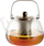Çajnik LEONARDO Teapot TÈ per TE, 1.2L, dorezë metalike, transparent