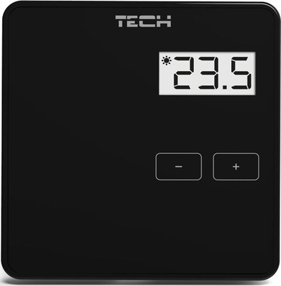 Termostat dhome Tech R-10b, dy gjendje, për shirit L-10, i zi