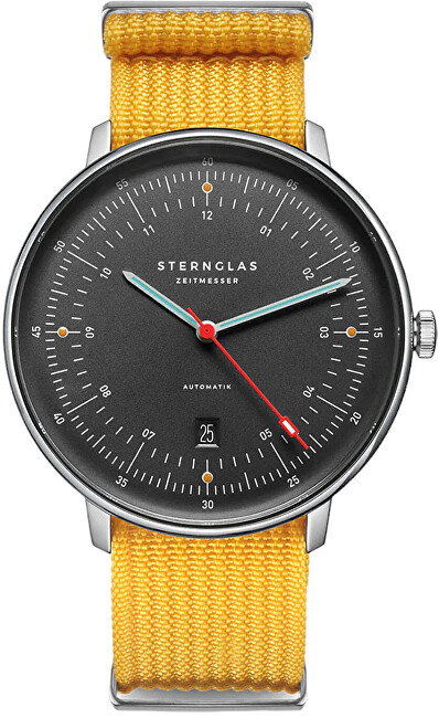 Orë dore për meshkuj Sternglas Limited Edition Hamburg Edition Neuwerk Automatik S02-HHN11-FI01, e verdhë/ e zezë