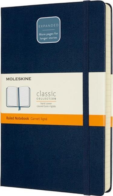 Fletore Moleskine Classic Expanded, A5 13 x 21 cm, 400 faqe, blu safir