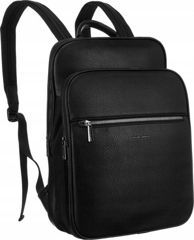 Çantë shpine David Jones CM6800, ndarje laptopi 14", eco lëkurë, e zezë