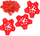 Distanca për pllaka Silver Spacer Stars, set 50 copë, 1–3 mm, ngjyrë argjendi