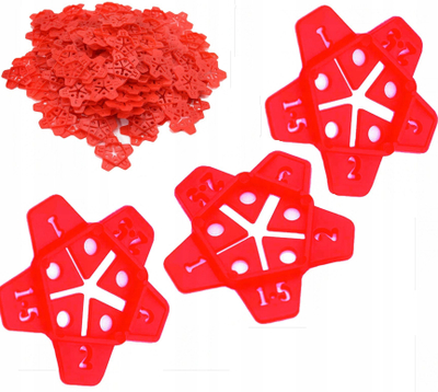 Distanca për pllaka Silver Spacer Stars, set 50 copë, 1–3 mm, ngjyrë argjendi