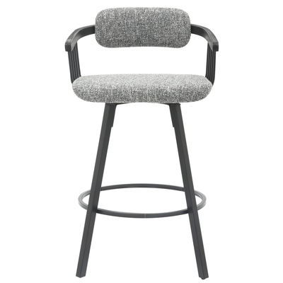Stol rrotullues Lang 51,5x48,5x89,5Hcm (HM9990.02), zezë/ gri
