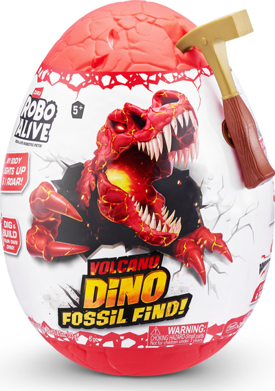 Set lodër Robo Alive Volcano Dino Fossil Find, dino me drita, me tinguj, shumëngjyrësh