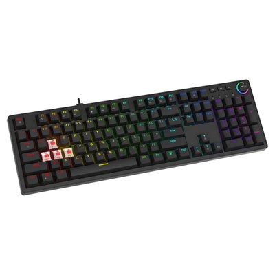 Tastierë mekanike Savio STYX, switch OUTEMU PEACH SILENT, RGB, e zezë
