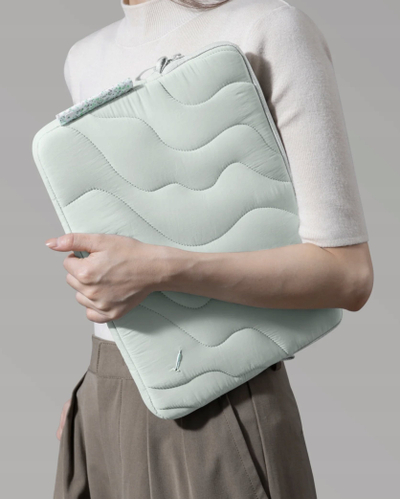 Kese mbrojtëse laptopi tomtoc Terra A27, 13", material i ricikluar, dizajn me qepje, blu Lakeshore