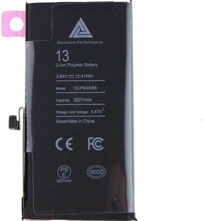 Bateri telefoni MPD për Apple iPhone 13, 3227mAh, Li ion Polymer, e zezë