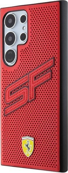 Maskë telefoni Ferrari Big SF Perforated për Samsung Galaxy S24 Ultra, polikarbonat TPU, dizajn me vrima, e kuqe