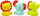 Set lodrash Fisher-Price Roly-Poly Pals, 3 figurina, për beba