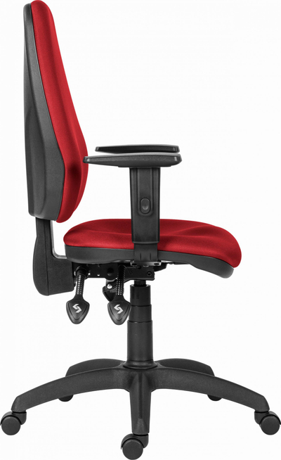 Karrige zyre ergonomike Powerton Anna, mekanizëm asinkron, me mbështetëse krahësh, e kuqe