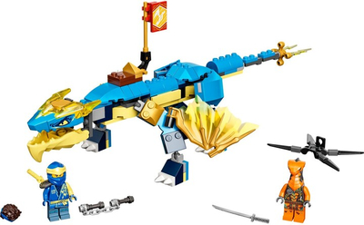 Set lodër LEGO Ninjago 71760 Jay's Stormy Dragon EVO, 140 pjesë