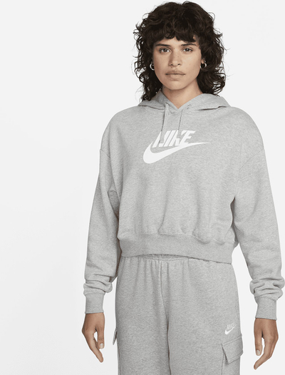 Bluzë me kapuç Nike Sportswear Club Fleece W DQ5850-063, për goca, fleece, gri e çelët