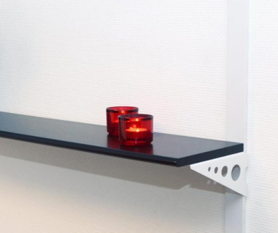 Rafte murale Home>it M-design, 40 cm, e zezë