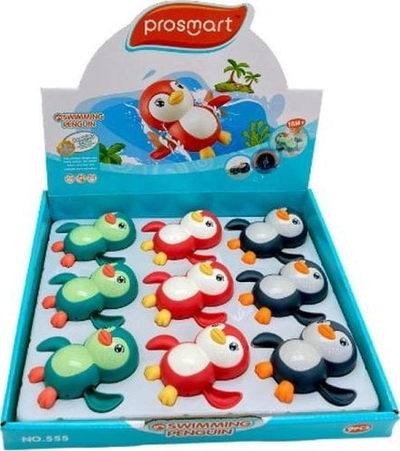 Lodër figurine Ciuciubabka Penguin 8496, që vrapon dhe noton, shumëngjyrëshe