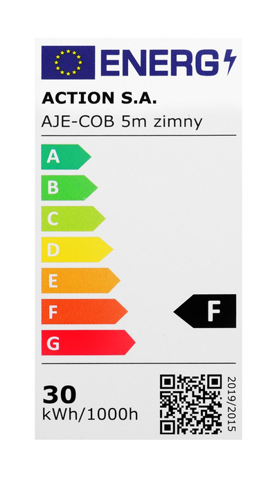 Shiriti LED Activejet AJE-COB, 5m, i bardhë