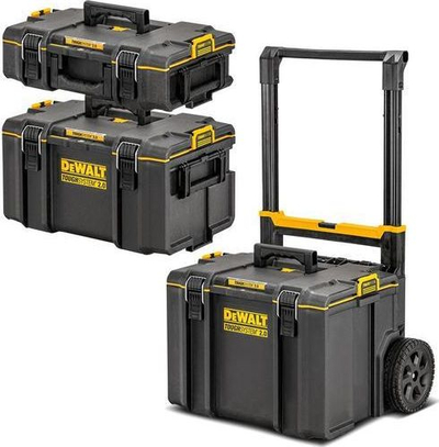 Kuti veglash Dewalt DWST83402-1, me rrota, dorezë teleskopike, e verdhë