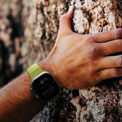Ремче Uniq Stride за Apple Watch 42 44 45 49 mm, FKM гума, лајм
