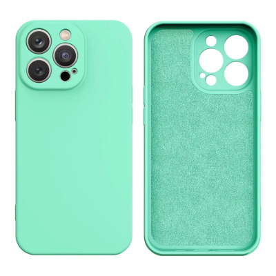 Mbështjellës silikoni Hurtel për iPhone 14 Plus, i butë, antirrëshqitës, ngjyrë mint