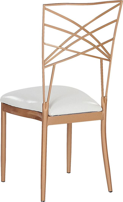 Set karrigesh ngrënieje Beliani Girard, 2 copë, metal, rozë gold e bardhë