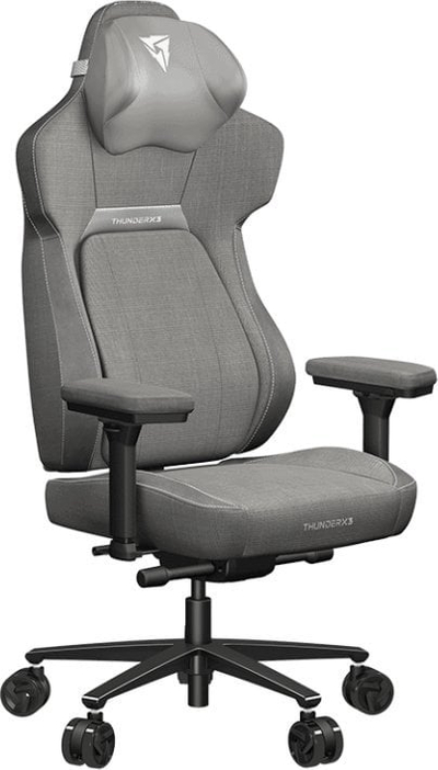 Karrige lojërash ThunderX3 CORE Armchair LOFT, ergonomike, me mbështetëse këmbësh, gri